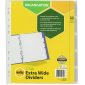 Marbig Insertable Tab Dividers A4 Manilla 5 Tab Xtra Wide Wht