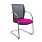 Jet Mesh Chair With Arm  Chrome Frame Stackable Upholstered Seat