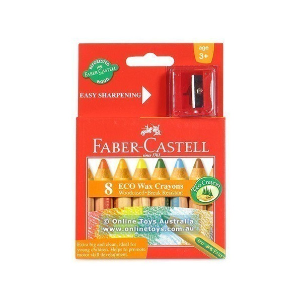 Faber Eco Unbreakable Crayons 8 Pack | Torstar