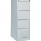 Go Steel Storage 4 Drawer Filing Cabinet Silver Grey