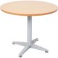Rapid Span Round Table D900MM Beech Top Silver Base