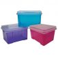 Italplast Storage Box 32 Litre Blue With Clear Lid