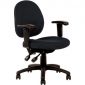 Lincoln Typist Chair Medium Back With Arms Black Fabric
