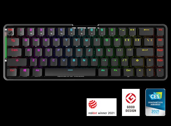 ASUS M601 ROG FALCHION NX/NXRD/US Compact 65% Wireless Mechanical Gaming  Keyboard, 68 Keys, Interactive Touch panel, 450 Hours, ROG NX Switches, RGB  |